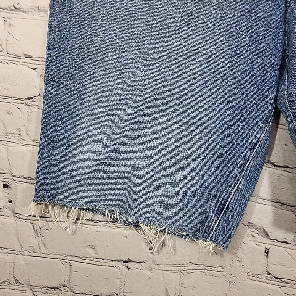 Banana Republic Shorts Mens 34 Blue Denim Cut Off Jorts Raw Hem Straight Casual‎